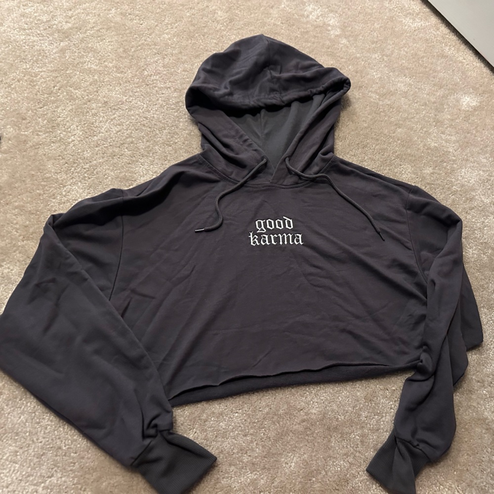 Good karma cropped hoodie